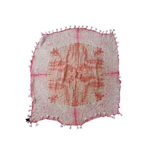 EILEEN FISHER NEW crinkled silk square scarf in a peony pink
